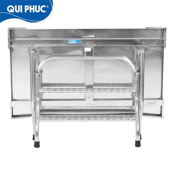 Bàn inox vuông WIN có kết cấu vững chắc, chân phi 32 to chắc, chịu tải lên đến 100kg